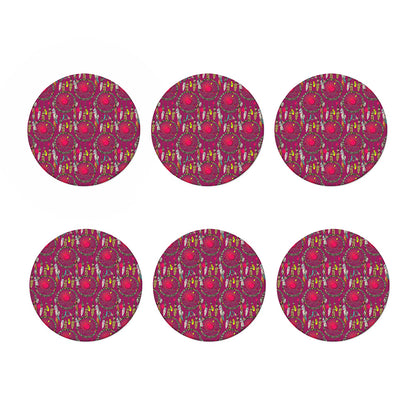 Purple Native Dream Catcher Print Coaster Set