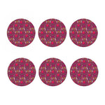 Purple Native Dream Catcher Print Coaster Set
