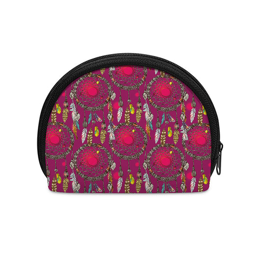 Purple Native Dream Catcher Print Coin Purse