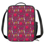 Purple Native Dream Catcher Print Crossbody Lunch Bag