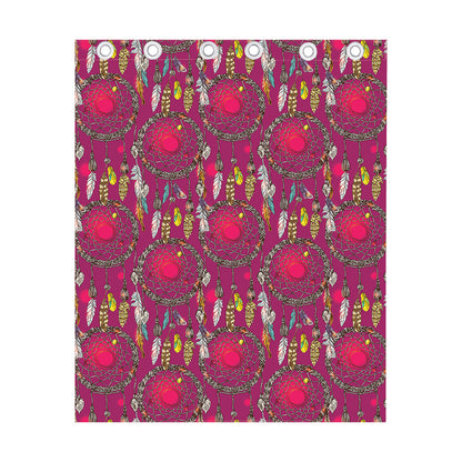 Purple Native Dream Catcher Print Curtain