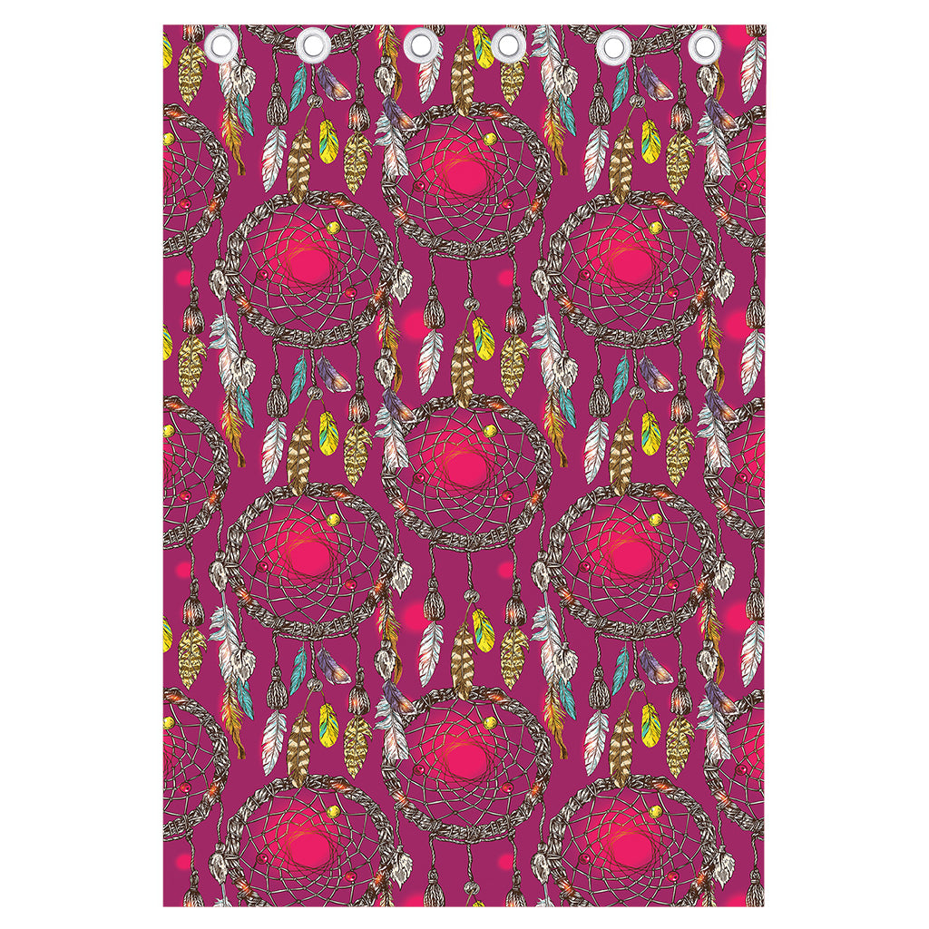 Purple Native Dream Catcher Print Curtain