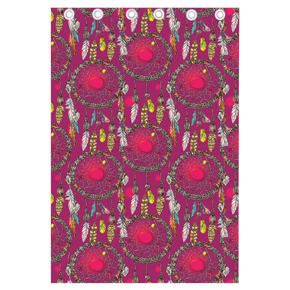 Purple Native Dream Catcher Print Curtain