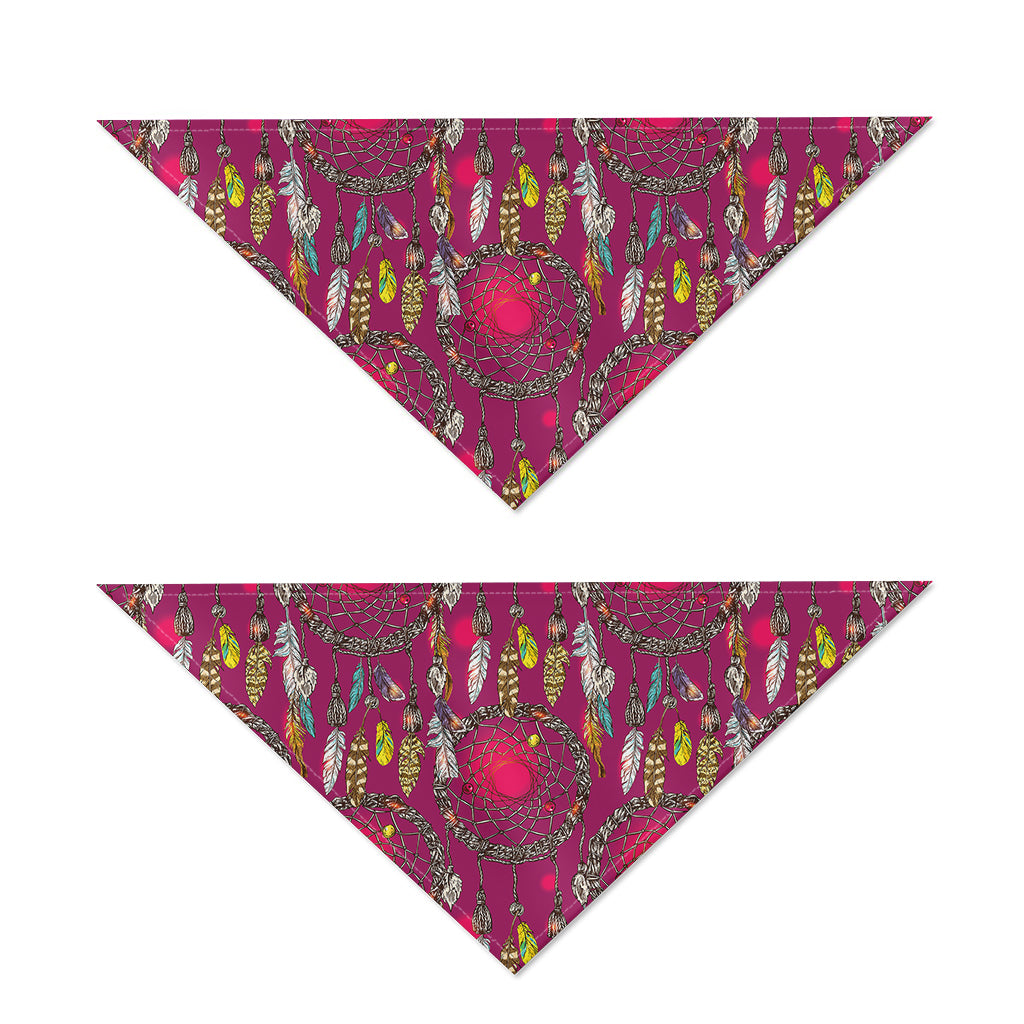 Purple Native Dream Catcher Print Dog Bandana