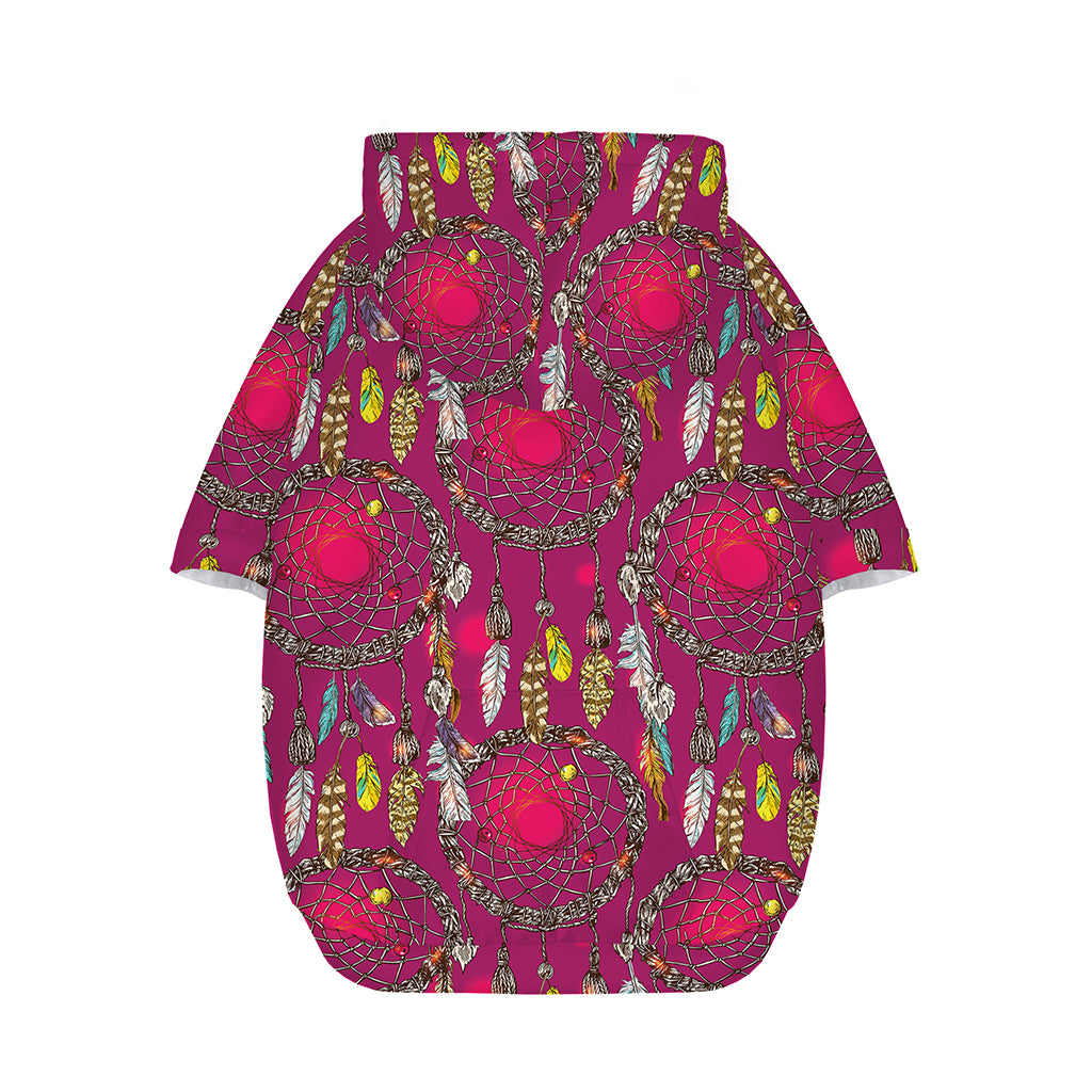 Purple Native Dream Catcher Print Dog Zip Up Hoodie