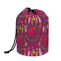Purple Native Dream Catcher Print Drawstring Makeup Bag