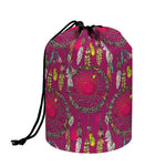 Purple Native Dream Catcher Print Drawstring Makeup Bag