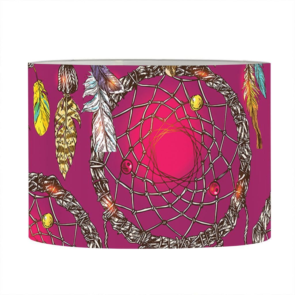 Purple Native Dream Catcher Print Drum Lamp Shade
