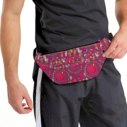 Purple Native Dream Catcher Print Fanny Pack