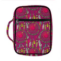 Purple Native Dream Catcher Print Front Pocket Bible Bag