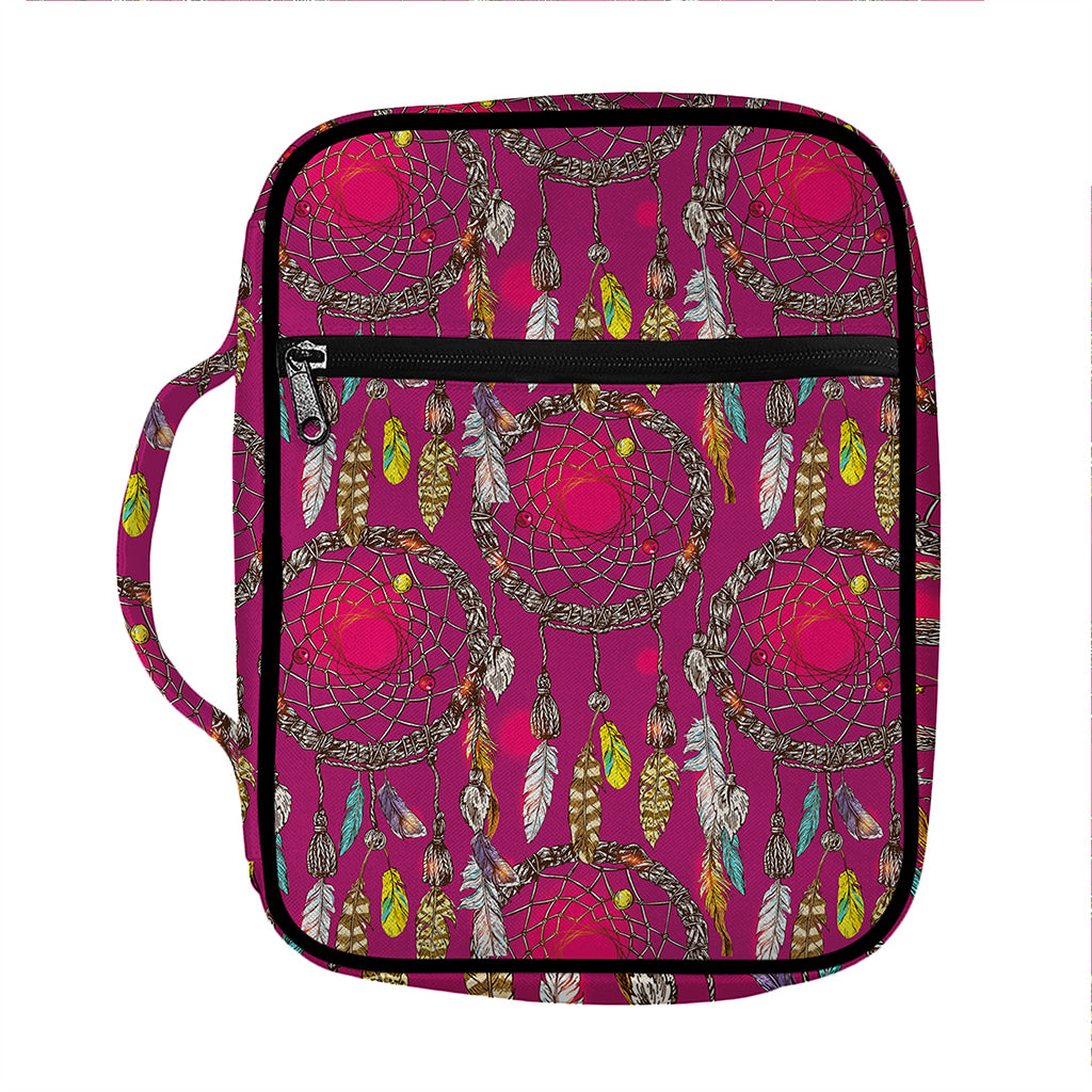 Purple Native Dream Catcher Print Front Pocket Bible Bag