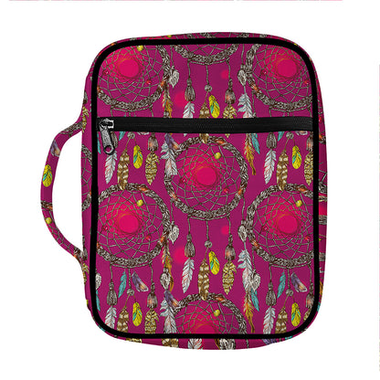 Purple Native Dream Catcher Print Front Pocket Bible Bag