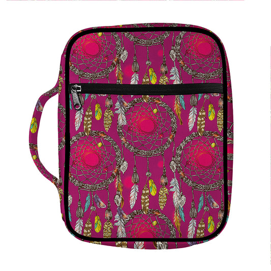 Purple Native Dream Catcher Print Front Pocket Bible Bag
