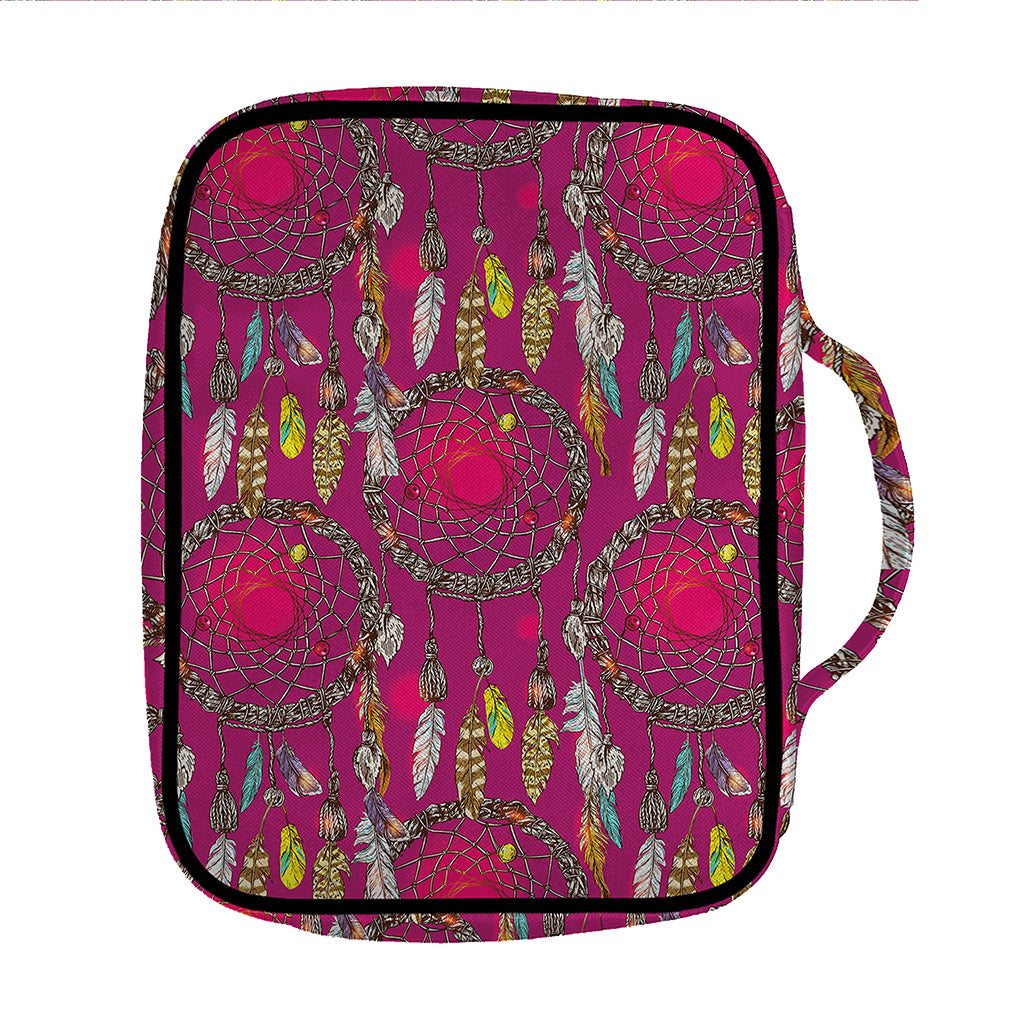 Purple Native Dream Catcher Print Front Pocket Bible Bag