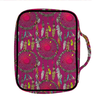 Purple Native Dream Catcher Print Front Pocket Bible Bag