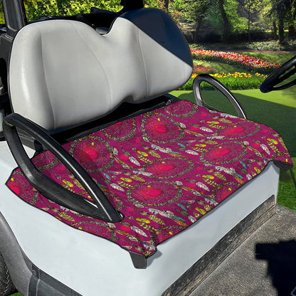 Purple Native Dream Catcher Print Golf Cart Seat Cover