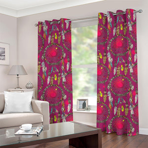 Purple Native Dream Catcher Print Grommet Curtains