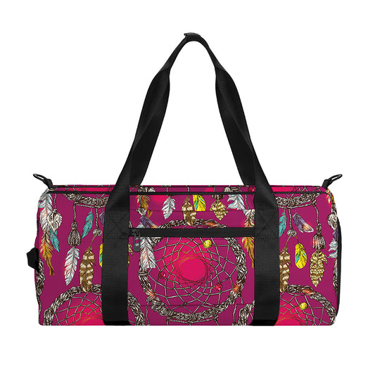 Purple Native Dream Catcher Print Gym Bag