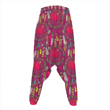 Purple Native Dream Catcher Print Hammer Pants