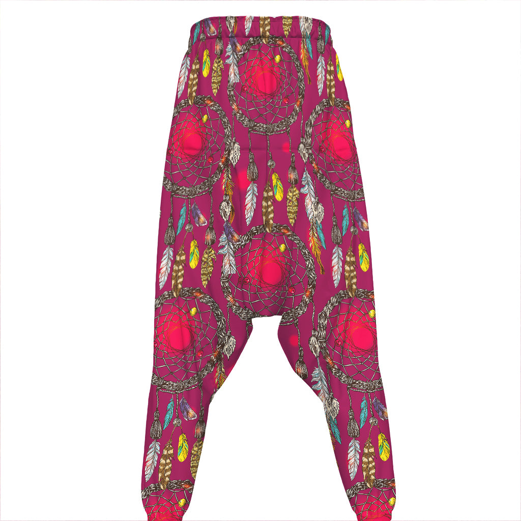 Purple Native Dream Catcher Print Hammer Pants