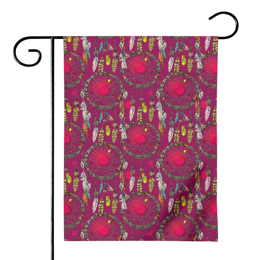 Purple Native Dream Catcher Print House Flag