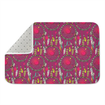 Purple Native Dream Catcher Print Indoor Door Mat