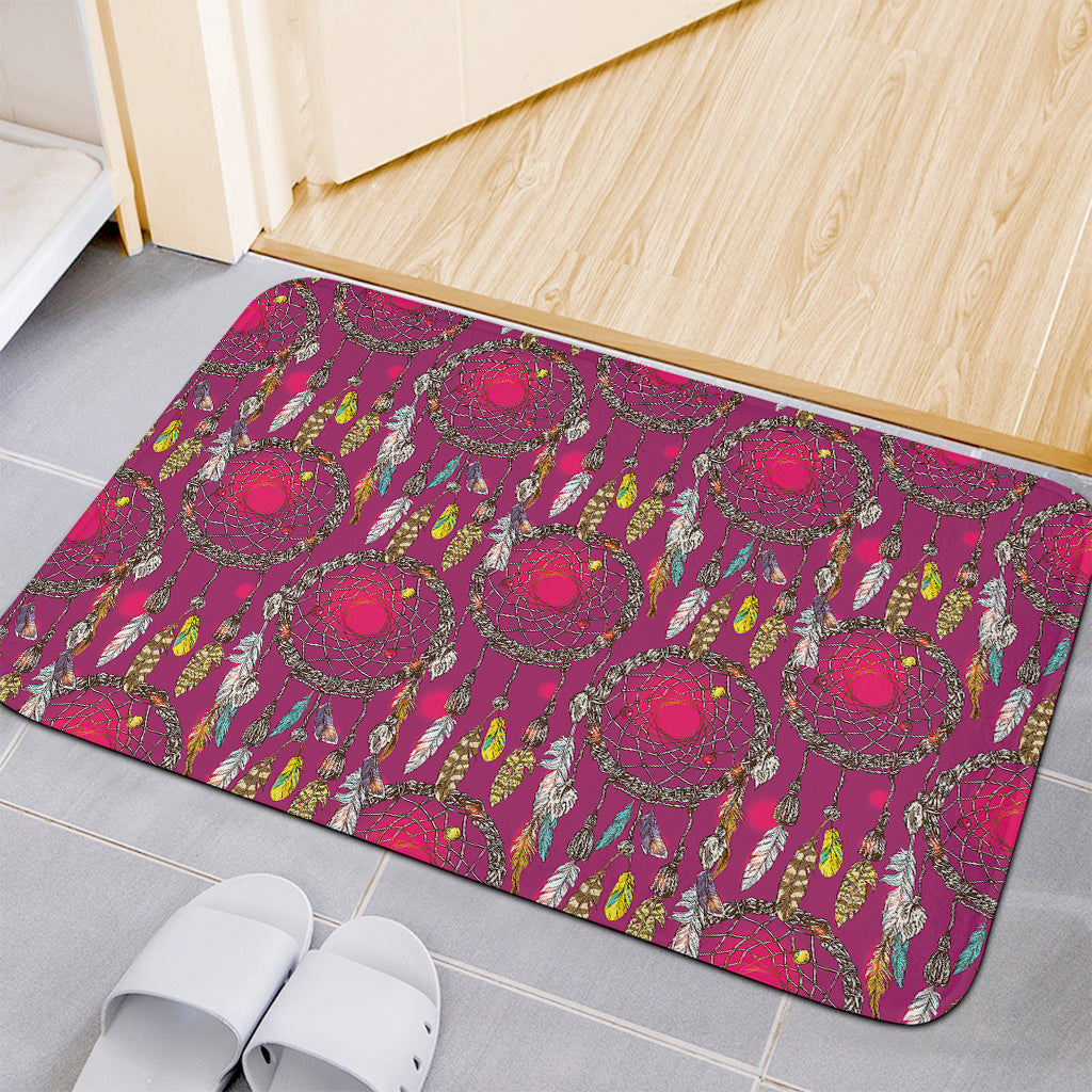 Purple Native Dream Catcher Print Indoor Door Mat