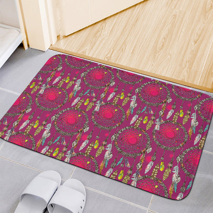 Purple Native Dream Catcher Print Indoor Door Mat