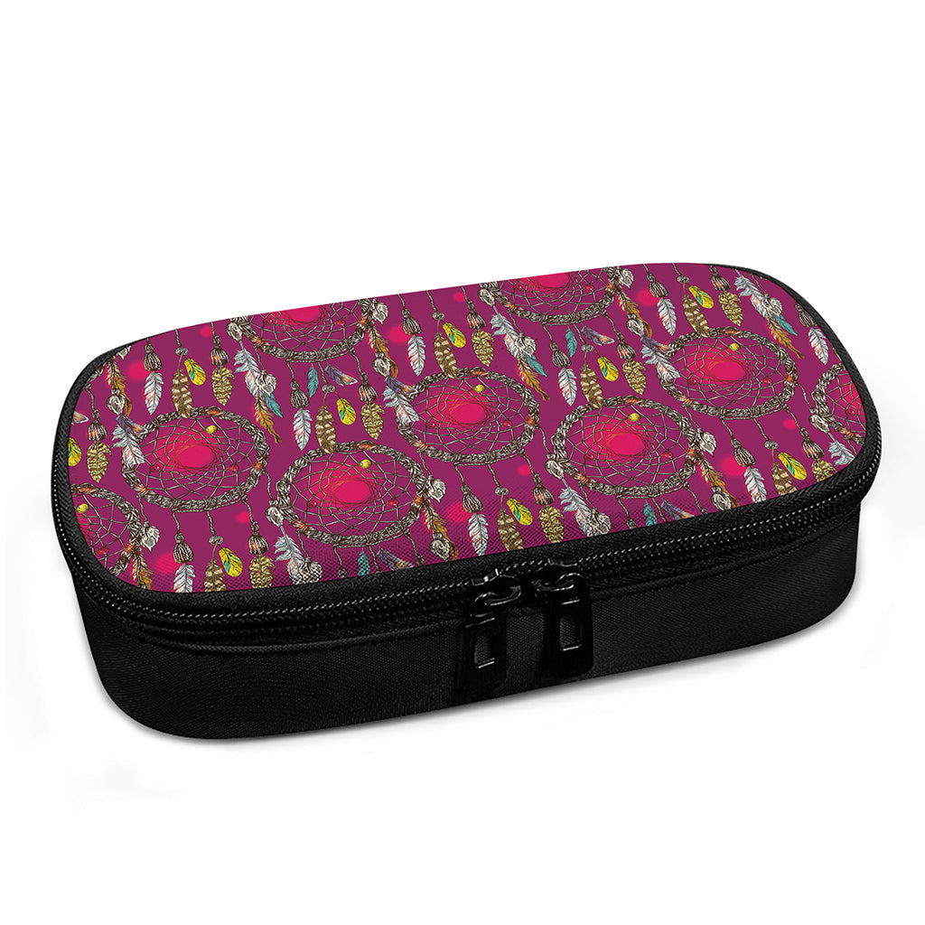 Purple Native Dream Catcher Print Insulin Cooler Travel Case