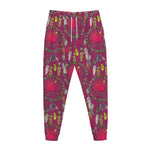 Purple Native Dream Catcher Print Jogger Pants