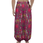 Purple Native Dream Catcher Print Lantern Pants