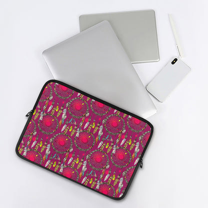 Purple Native Dream Catcher Print Laptop Sleeve