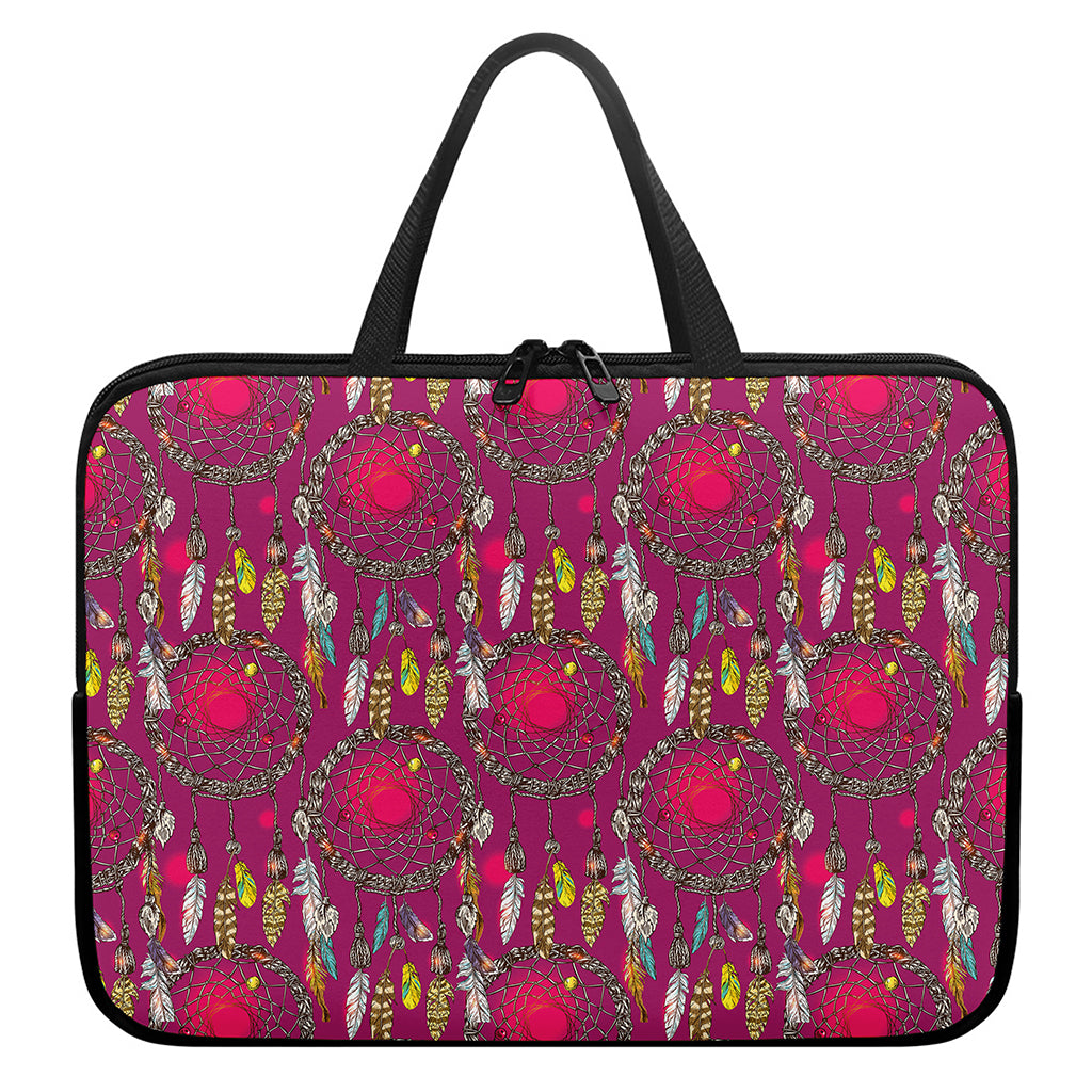 Purple Native Dream Catcher Print Laptop Sleeve With Handle