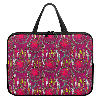 Purple Native Dream Catcher Print Laptop Sleeve With Handle