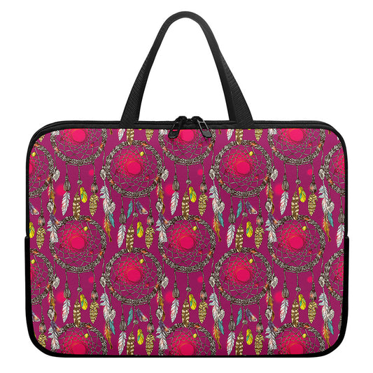 Purple Native Dream Catcher Print Laptop Sleeve With Handle