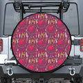Purple Native Dream Catcher Print Leather Spare Tire Cover