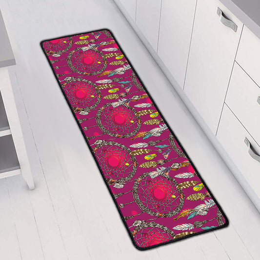 Purple Native Dream Catcher Print Long Kitchen Mat
