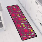 Purple Native Dream Catcher Print Long Kitchen Mat