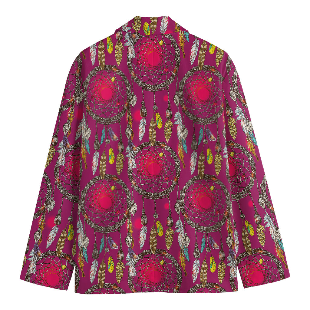 Purple Native Dream Catcher Print Men's Blazer