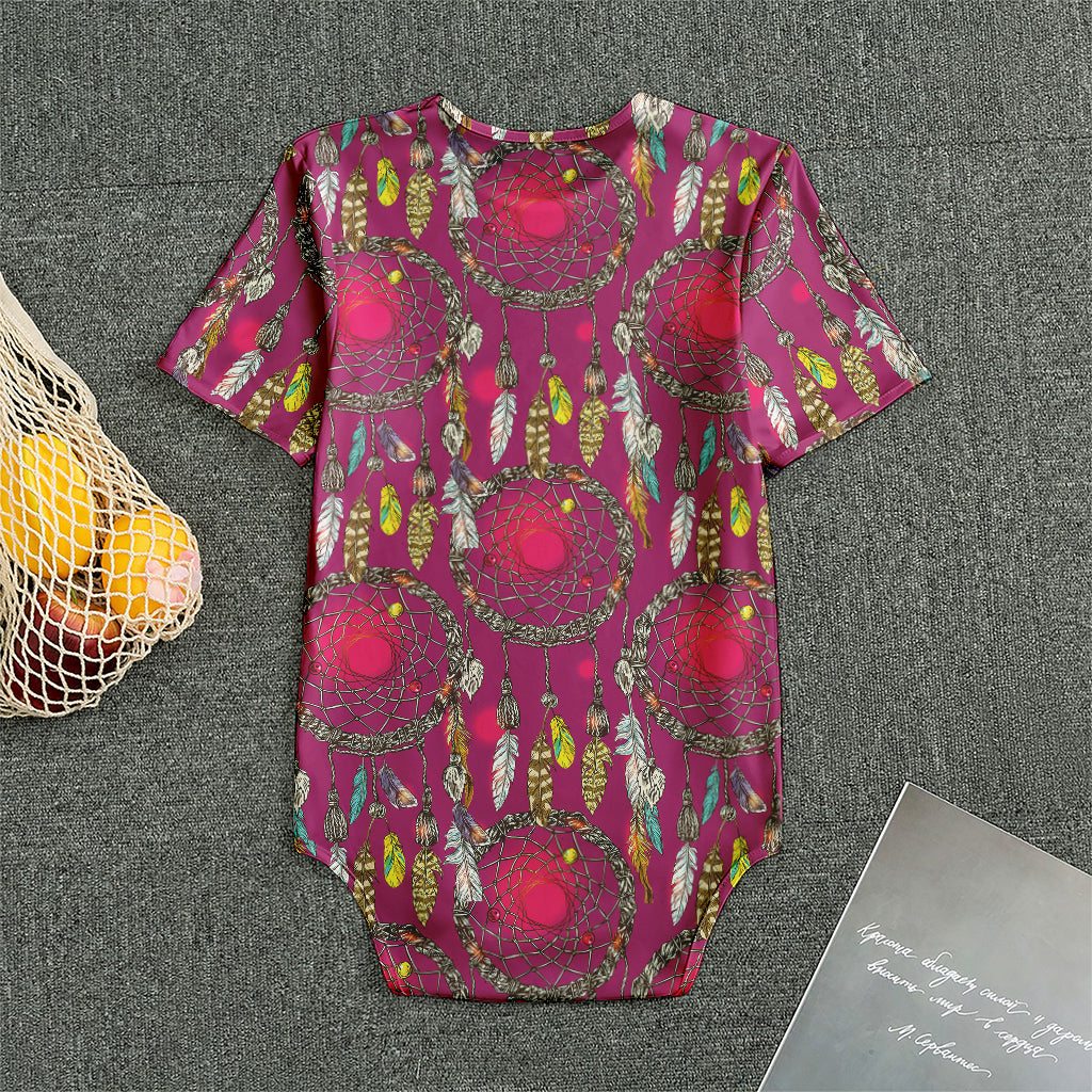 Purple Native Dream Catcher Print Men's Bodysuit