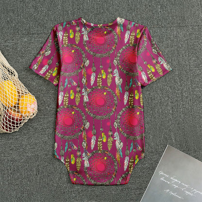 Purple Native Dream Catcher Print Men's Bodysuit