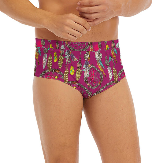 Purple Native Dream Catcher Print Men's Briefs