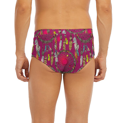 Purple Native Dream Catcher Print Men's Briefs