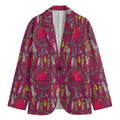 Purple Native Dream Catcher Print Men's Cotton Blazer