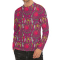 Purple Native Dream Catcher Print Men's Long Sleeve Rash Guard