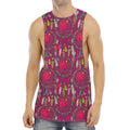Purple Native Dream Catcher Print Men's Muscle Tank Top
