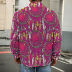 Purple Native Dream Catcher Print Men's Shirt Jacket