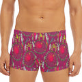 Purple Native Dream Catcher Print Men's Short Boxer Briefs