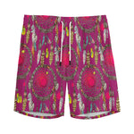 Purple Native Dream Catcher Print Men's Sports Shorts