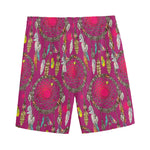 Purple Native Dream Catcher Print Men's Sports Shorts